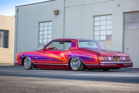 Custom painted 1979 Monte Carlo Monte Carlo Lowrider, Monte Carlo Car, Classic Cars Trucks Chevy, Lowrider Magazine, Classic Car Garage, Lowrider Trucks, Chevy Monte Carlo, Custom Cars Paint, Lowrider Cars