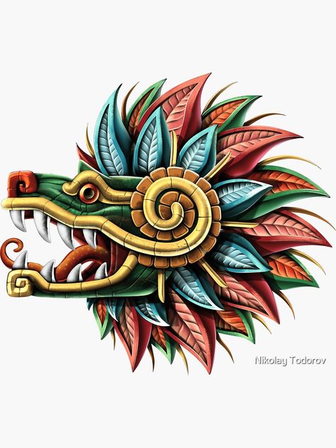 Mexican Lizard Art, Aztec And Mayan Art, Itzpapalotl Goddesses, Quetzalcoatl Art, Aztec Snake, Aztec Serpent, Aztec Costume, Aztec Warrior Tattoo, Aztec Artwork