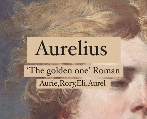 Princely boy name Aurelius. Baby boy name meaning ‘golden’. Aurelia Name Meaning, Rory Name Meaning, Astoria Name Meaning, Aurora Name Meaning, Names That Mean Gold, Aurora Name, Oc Names, Mystical Names, Names Meaning