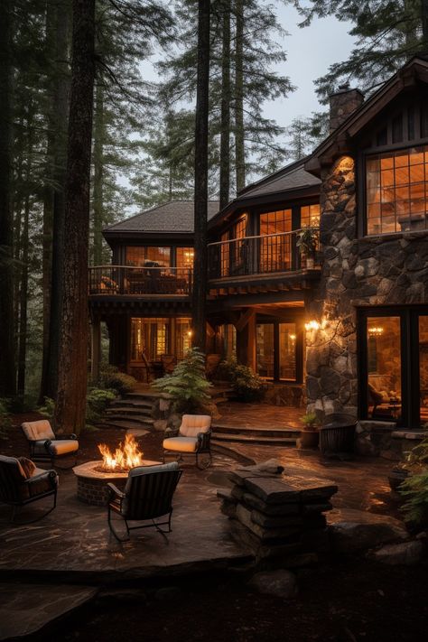 A House In The Woods, Mountain Dream Homes, Cabin Aesthetic, Chalet Design, Dream Life House, Casa Vintage, Dream House Rooms, Mountain Homes, Beautiful Forest