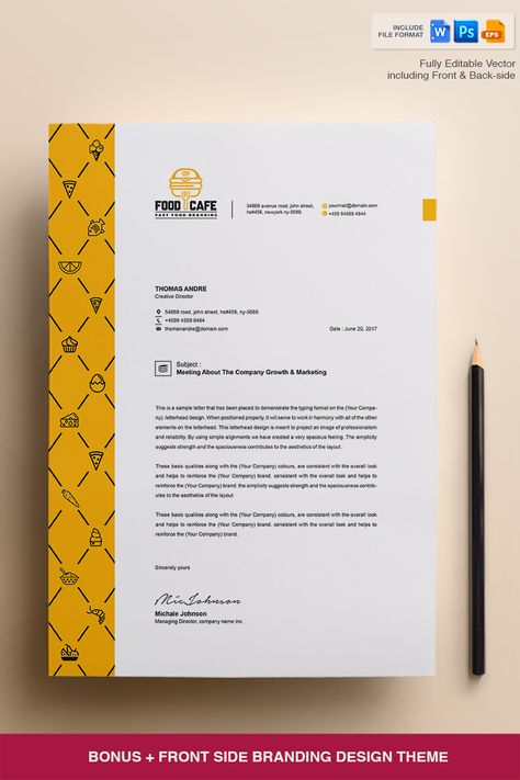 Blank Design Templates, Restaurant Letterhead Design, Graphic Design Letterhead, Letter Headed Paper Design, Letter Head Design Creative, Invitation Letter Design, Restaurant Letterhead, Letter Heads Design Creative, Letterhead Design Branding