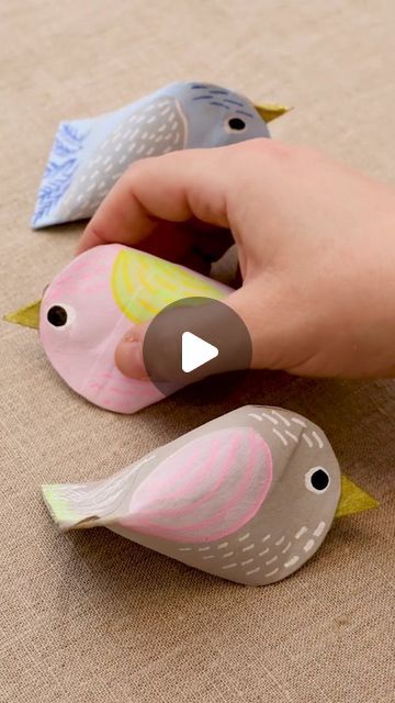 Diy Gift For Parents From Kids, Birds Diy, Easy Nature Crafts, Bird Art For Preschool, Make A Bird, Crafting With Paper, Bird Making Craft, Ideas For Kids Activities, Bird Diy