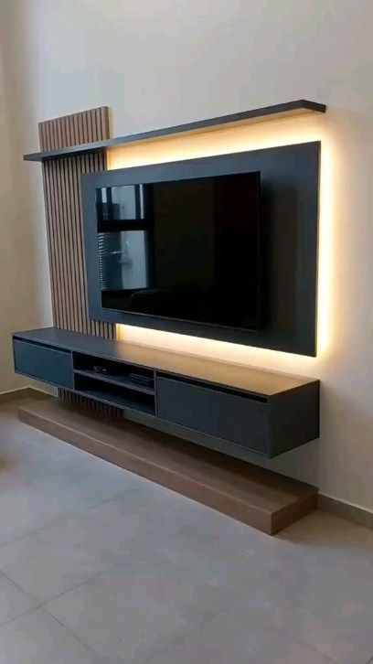 Rajora Wood Work on Reels | rajora_wood_work_7009073553 · Original audio Simple Tv Unit Design, Lcd Wall Design, Tv Cabinet Design Modern, Lcd Wall, Lcd Panel Design, Modern Tv Unit Designs, Tv Unit Interior, Unit Interior Design, Tv Unit Design Modern