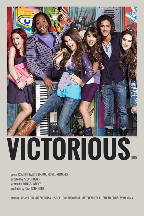 Show Posters Vintage, Show Movie Poster, Comfort Tv Shows, Shows Poster, Tv Shows For Teens, Netflix Shows Posters, Victorious Wallpaper Aesthetic, Netflix Poster, Victorious Poster