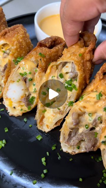 Surf And Turf Eggrolls, Shrimp Egg Rolls, Steak Shrimp, Surf N Turf, Steak And Shrimp, Surf Turf, Measuring Ingredients, Surf And Turf, Game Day Food