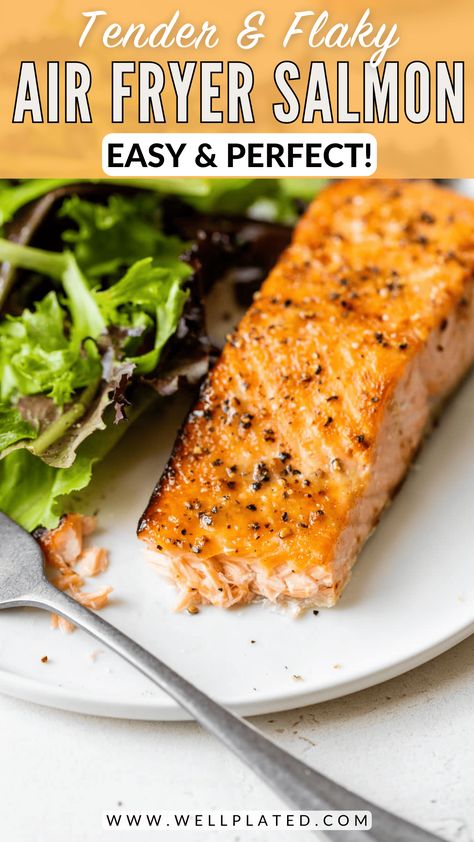 Quick Salmon Recipes, Salmon In Air Fryer, Air Fryer Recipes Salmon, Salmon Fillet Recipes, Gluten Free Salmon, Best Salmon Recipe, Easy Healthy Meal, Air Fryer Salmon, Air Fried Food