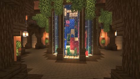 Minecraft Interior Base, Spruce Floor Patterns Minecraft, Cool Minecraft Underground Base Ideas, Mincraft Idea Underground Base, In Cave House Minecraft, Magical Cave Minecraft, Witches Cottage Minecraft, Minecraft Underground Room Ideas, Minecraft Base Room Ideas