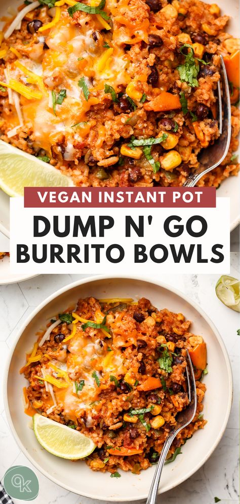 Vegan One Pot Meals Healthy, Crock Pot Vegan Meals, Vegan Recipes Bowls, Quick Vegan Gluten Free Dinner, Plant Based Recipes Instant Pot, Instant Pot Burrito Bowl Vegetarian, Vegan Instant Pot Recipes Healthy, Vegan Meal Prep Instant Pot, Instapot Dinner Ideas Healthy