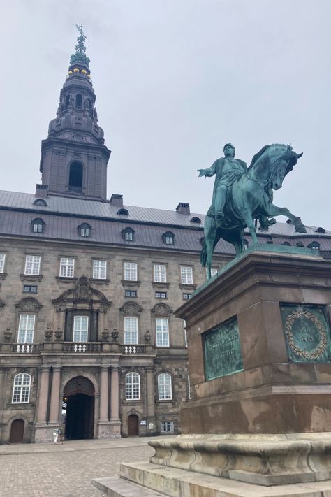 Christiansborg Palace/Slot, Copenhagen, Denmark - which currently serves as the seat of the Danish parliament - Read the blog post about navigating abroad by myself for the first time Christiansborg Palace, Copenhagen Denmark, By Myself, Study Abroad, Scandinavia, Copenhagen, Denmark, Palace, First Time