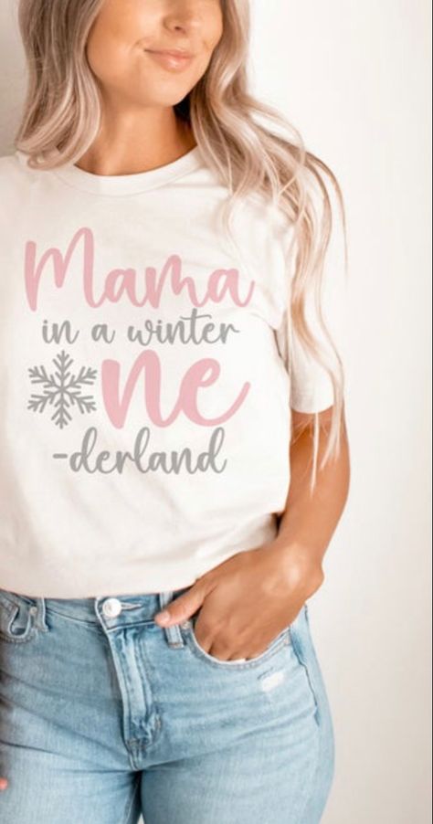 Winter Onederland Party Family Shirts, Winter Onederland Shirts For Parents, Winter Onderland Shirt Ideas, Winter Onederland Outfit, Winter Onederland Party Girl, Winter Onederland Party, Winter Onederland, Family Shirts Matching, Bday Girl