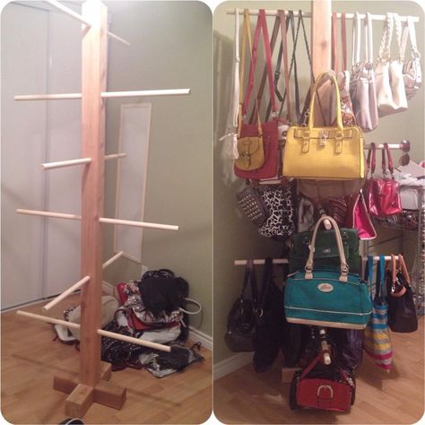 Diy Purse Display Stand, Diy Purse Rack Ideas, Diy Purse Display Ideas, Vendor Purse Display, Purse Rack Stand, Retail Purse Display, Purse Stand Display, Diy Bag Rack, Purse Display Ideas For Craft Shows