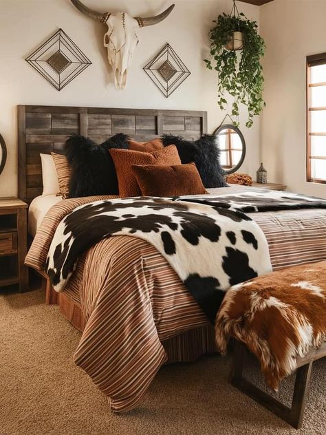 Western Style Bedroom Ideas, Western Style Bedroom, Modern Western Style, Lightning Nails, Western Room Ideas, Style Bedroom Ideas, Cowgirl Bedroom, Western Bedrooms, Cowgirl Room