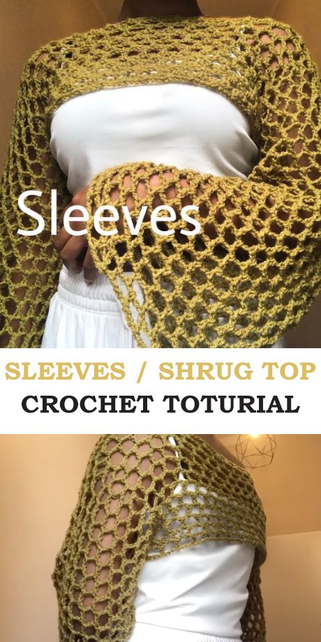 Crochet Sleeves Crocheted Tops For Women, Crochet A Shrug Free Pattern, Crochet Top Sleeves Pattern, Easy Crochet Sleeves, Free Crochet Pattern Clothing, Bolero Shrug Crochet Pattern, Crochet Shrug Top Pattern, Crochet Patterns Bolero, Bolero Top Crochet Pattern