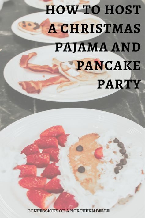 Pajama And Pancake Party, Winnie Christmas, Pajamas And Pancakes, Pancakes Christmas, December Bucket List, Pancake Bar, Christmas Pancakes, Christmas Pajama Party, Pancake Party