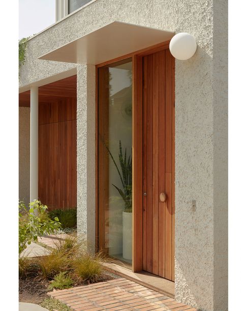 Clinker Brick House, Stucco Siding, Clinker Brick, Multigenerational Living, Timber Windows, Two Of A Kind, Australian Architecture, Neutral Interiors, Australian Homes