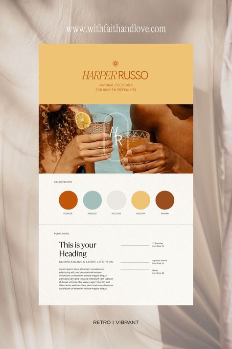 Yellow Vibrant Beverage Brand Board | Made in Canva by With Faith & Love branddesigner #brandingmanagement #designer. Love Branding, Logo Design Clothing, Brand Board Template, Love Icon, Logos Ideas, Faith Love, Branding Mood Board, Brand Color Palette, Mood Board Inspiration