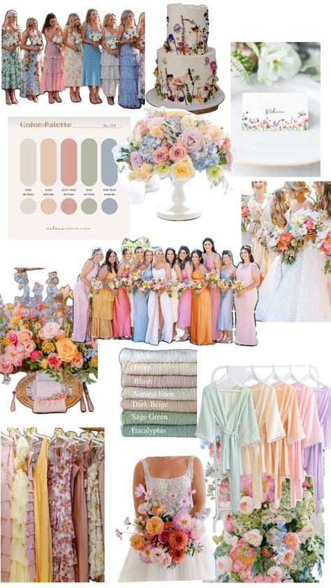 Pastel boho wedding inspiration. Pastel Boho Wedding, Pastel Flowers Wedding, Summer Boho Wedding, Flowers Wedding Dress, Wedding Pastel, Pastel Boho, Pastel Wedding Flowers, Boho Wedding Inspiration, Wedding Dresses With Flowers