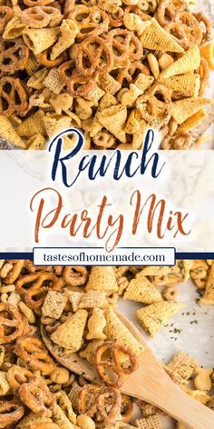 Snack Mix Nut Free, Cracker Mix With Ranch, Sweet Crunchy Snacks, Check Mix Recipes Homemade Christmas, Snack Mix For Party, Snacks With Chex Cereal, Snack Mix With Ranch Seasoning, Nut Free Chex Mix Recipes, Ranch Chex Mix Recipes Baked