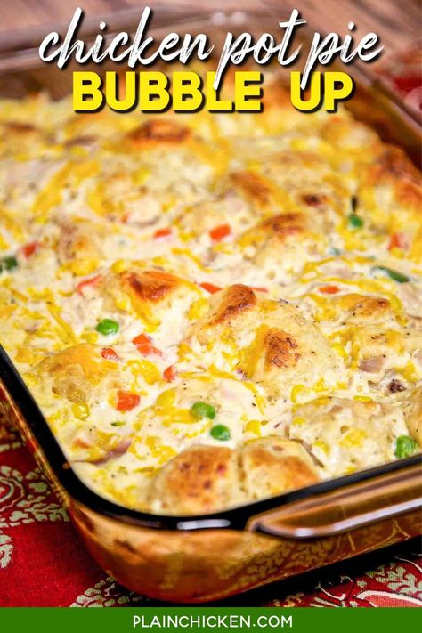 Chicken Pot Pie Recipe With Cream Of Chicken Soup, Oven Chicken Pot Pie With Biscuits, Chicken And Dumplings Casserole Easy, Rotisserie Chicken And Spinach Recipes, Southern Chicken Recipes, Chicken Pot Pie Recipe With Biscuits, Dollar Meals, Casserole Dinners, Biscuit Casserole