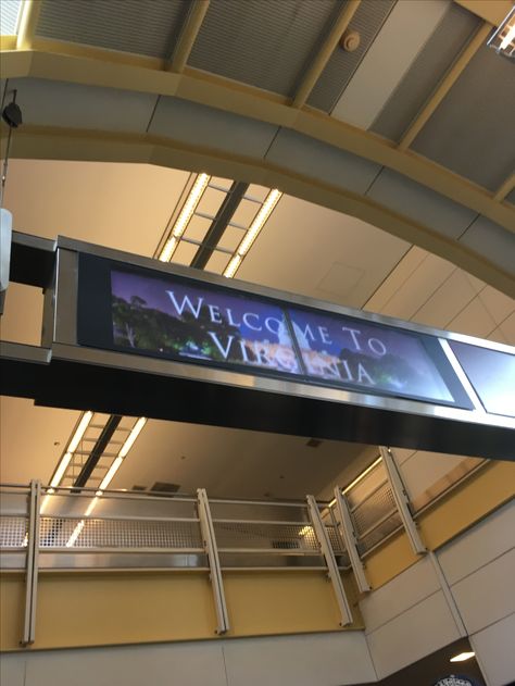 Sign seen when we got out of the plane saying: "Welcome to Virginia" Welcome To Washington, Getting Out, Washington Dc, Virginia, Washington, Neon Signs, Signs, Quick Saves