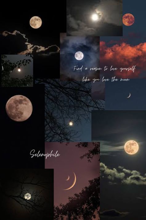 Wallpaper For Selenophile, Moon Natural Photo, Moon With Stars Aesthetic, Moon Pictures Wallpaper, Moon And Stars Aesthetic Wallpaper, Selenophile Wallpaper, Moon Wallpaper Night Skies, Moon Collage Wallpaper, Moon Aesthetic Pics