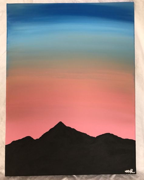 Sunset mountains acrylic painting on canvas. Available in my Etsy shop! https://www.etsy.com/shop/TheActorsPaintShop Mountain Acrylic Painting, Small Canvas Paintings, Simple Canvas Paintings, Cute Canvas Paintings, Easy Canvas Art, Canvas Drawings, Easy Canvas Painting, Cute Paintings, Canvas Painting Diy