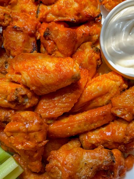 Crispy, Oven-Baked Buffalo Wings — All Types Of Bowls Easy Bbq Wings In Oven, Hot Wings In The Oven, Oven Baked Buffalo Wings, Unli Wings, Bake Chicken Wings, Chicken Wings Buffalo, Oven Baked Wings, Types Of Bowls, Baked Hot Wings