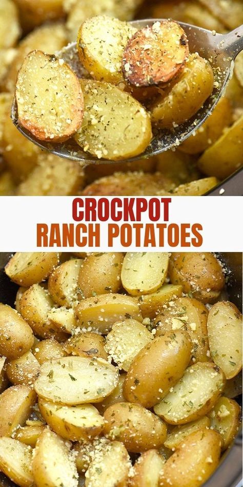 Crockpot Ranch Potatoes Crockpot Ranch Potatoes, Potato Recipes Crockpot, Meals Crockpot, Crockpot Side Dishes, Ranch Potatoes, Potato Recipes Side Dishes, Crockpot Dishes, Potato Side Dishes, Crock Pot Slow Cooker