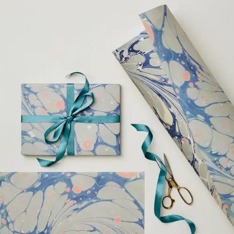 Marbled Paper, Marble Paper, Marble Print, Blue Marble, Gift Wrapping Services, Marble Pattern, Gift Wrapping Paper, Colored Paper, All Gifts