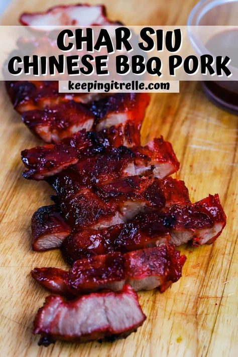 Easily recognized by its distinctive red color & famous for it's sweet & salty flavor, char siu pork (Chinese BBQ Pork) is a much-loved dish. Char Siu Pork Recipe, Pork Chinese, Chinese Pork Recipes, Meat Marinades, Bbq Pork Recipes, Char Siu Pork, Chinese Bbq Pork, Homemade Chinese Food, Asian Pork