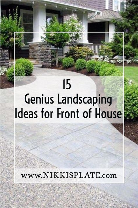 Zero Scaping Ideas Front Yard, Water Saving Front Yard Landscaping, Sustainable Front Yard Landscaping, White Farmhouse Landscaping, Low Maintenance Landscape Ideas Front Yard, Frontyard Gardening Ideas, Landscape Plants Front Yard, Landscaping Ideas For Front Of House Modern, Simple Curb Appeal Ideas Front Yards