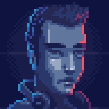 Animated Portrait by kirokaze Animated Portrait, Pixel Art Portrait, Pixel Art Gif, Pixel Art Tutorial, Frame By Frame Animation, Speed Art, Pixel Art Grid, Pix Art, Retro Images