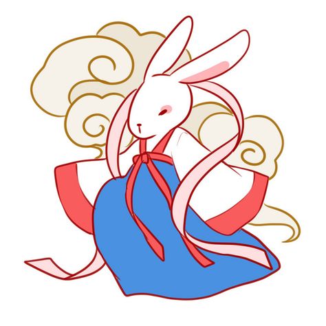 Rabbit Oc, Club Story, Writing Club, Festival Fairy, Rabbit Png, Jade Rabbit, Fairy Festival, Autumn Festival, Mid Autumn