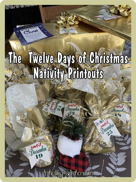 12 Days Of Christmas Printables, Primary Christmas Gifts, Traditional Christmas Songs, Church Christmas Party, Ward Christmas Party, 12 Days Of Xmas, New Testament Bible, Christmas Manger, Christ Centered Christmas