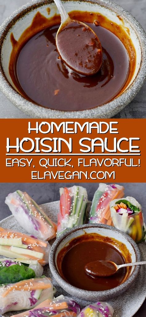 Homemade Hoisin Sauce Recipe, Hoisin Sauce Recipe, Homemade Hoisin Sauce, Recipe Easy Quick, Yum Yum Sauce, Asian Sauce, Vegan Sauces, Yumeko Jabami, Hoisin Sauce