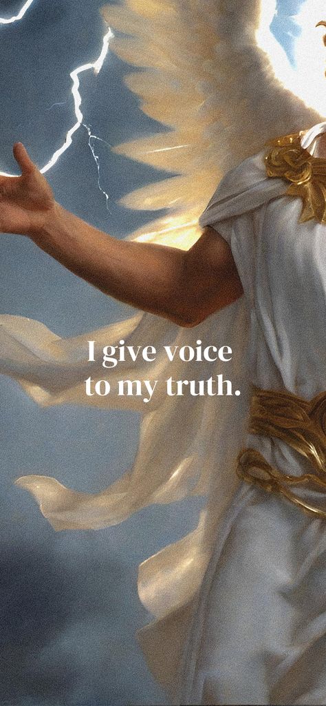 truth. throat chakra. zeus. lockscreen. full collection on my website 🌻 🍯🪞⚡ Divine Energy Wallpaper, Throat Chakra Aesthetic, Throat Chakra Wallpaper, Zeus Wallpaper, Throat Chakra Art, Throat Chakra Quotes, Greek Mythology Stories, Archangel Raguel, Spiritual Background