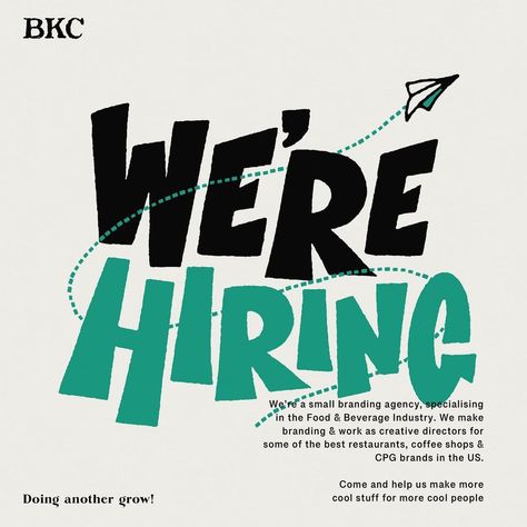 Boredom Kills Creative on Instagram: “WE’RE HIRING. Things have been crazy over here for a while now and we’re ready to take the plunge and grow the team again! We’re…” Were Hiring Poster, We're Hiring Poster Design, Hiring Poster Creative, We Are Hiring Poster, Were Hiring, Hiring Poster, Now Hiring, Business Flyers, Hiring Now