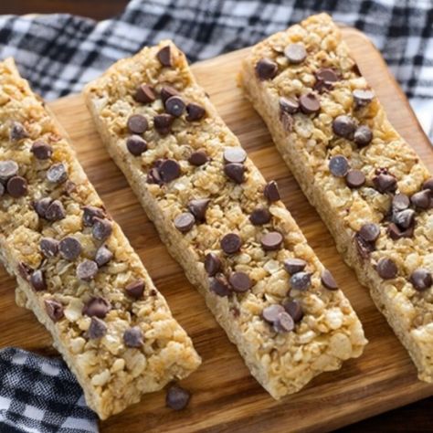 Chewy Granola Bars Chewy Chocolate Chip Granola Bars, Chewy Granola Bars Homemade, Caramel Recipe Easy, Chocolate Chip Granola, Chocolate Chip Granola Bars, Easy Granola, Chewy Granola Bars, Muesli Bars, Granola Recipe Bars