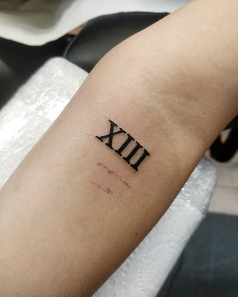 Best Roman Numeral Tattoo Ideas | POPSUGAR Beauty 33 Roman Numeral Tattoo, 11:11 Roman Numeral Tattoo, Number 13 Roman Numeral Tattoo, Tattoo Roman Numeral Ideas, Roman Numeral 13 Tattoo Fonts, Xi Tattoo Roman Numerals, 777 Roman Numeral Tattoo, Thirteen Roman Numeral Tattoo, 13 Tattoo Roman Numeral