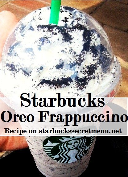 Starbucks Oreo/Cookies and Cream Frappuccino | Starbucks Secret Menu Starbucks Oreo Frappuccino, Oreo Frappuccino, Menu Starbucks, Secret Starbucks Drinks, Frappuccino Recipe, Starbucks Secret Menu Drinks, Starbucks Menu, Starbucks Lovers, Starbucks Frappuccino