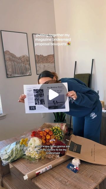 Baylee Reed on Instagram: "Let’s put together my bridesmaid proposal bouquets 💞💐" Bouquet Bridesmaid Proposal, Book Bridesmaid Proposal, Bridesmaid Flower Proposal, Bridesmaid Proposal Flower Bouquet, Flower Bridesmaid Proposal, Bridesmaid Proposal Bouquet, Bridesmaid Proposal Dinner, Bridesmaid Proposal Unique, Bridesmaid Proposal Ideas Unique