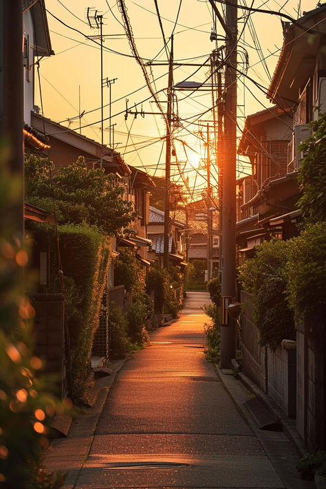 Japanese neighborhood, anime scenery, peaceful street, evening calm, suburban tranquility, sunset glow, quiet walk, serene environment, Japan residential area, golden hour photography. Neighborhood Street Aesthetic, Japan Neighborhood Aesthetic, Tokyo Suburbs Aesthetic, Suburban Street Aesthetic, Anime World Aesthetic, Japanese Streets Aesthetic, Anime Neighborhood, Japanese Suburban House, Japanese Summer Aesthetic