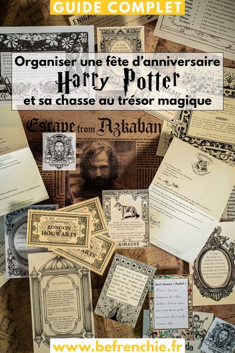 Organiser une fête d' anniversaire Harry Potter & sa chasse au trésor géante - Be Frenchie Harry Potter Unit Study, Invitation Harry Potter, Harry Potter Pdf, Gateau Harry Potter, Harry Potter Activities, Harry Potter Monopoly, Harry Potter 9, Harry Otter, Harry Birthday