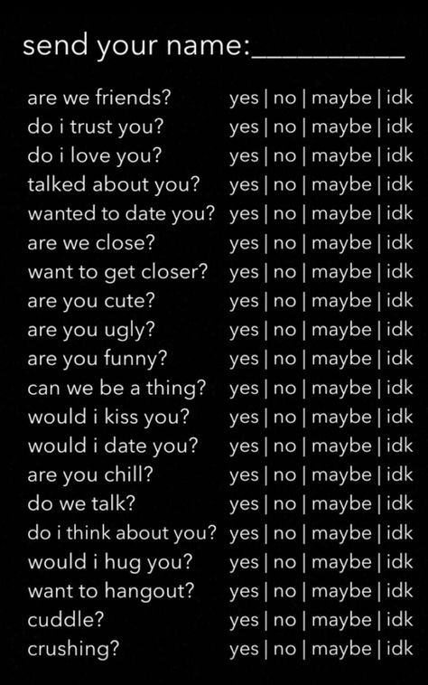Send Your Name Snapchat Game, Games To Post On Instagram Story, Send Me Your Name Snapchat, Send Your Name Instagram Story, Send Ur Name Snapchat Game, What Are You To Me Instagram, Ig Story Questions Template, How Close Are We Instagram Story, Thing To Post On Ig Story