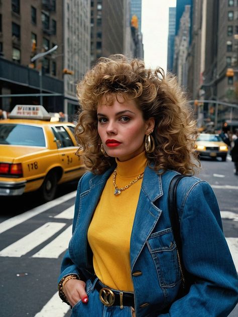 In the bustling streets of New York City during the 1980s, women embraced fashion like never before. Their outfits were bold, colorful, and truly refl... -  #ai #Beauty #Leonardo.ai #people #Portrait 80s Mum Fashion, 80s Fashion Aesthetic Women, City Woman Aesthetic, Beautiful Celebrities 80s, 80s Runway, 80s New York, 80s Retro Aesthetic Outfits, 80s Inspo Outfit, 1980s Fashion Women Clothing 80s Style