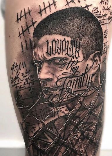 Godfather Tattoo, Loyalty Tattoo, Letters Tattoo, Chicanas Tattoo, Gang Tattoos, Tattoo Catalog, Family Loyalty, Michael Scofield, Gangsta Tattoos