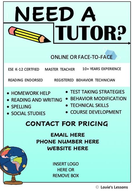 Peer Tutoring Ideas, Flyer For Tutoring, Tutoring Flyer Ideas, Tutor Flyer Design, Start Tutoring Business, How To Make A Flyer For Your Business, Tutoring Advertisement Ideas, Tutoring Business Cards, Private Tutoring Flyer