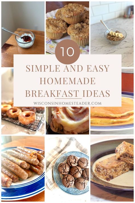 Looking for easy homemade breakfast ideas to make from scratch? These recipes will give you a chance to feed your family with easy, homemade, and delicious food for their first meal of the day. Homestead Breakfast Ideas, Homestead Breakfast Recipes, From Scratch Breakfast, Cook From Scratch, Make From Scratch Recipes, Breakfast From Scratch, Make From Scratch, Things To Make From Scratch, How To Make Homemade Cereal