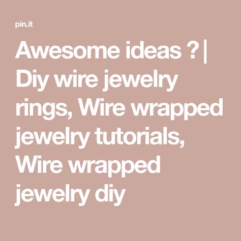 Awesome ideas 🌹 | Diy wire jewelry rings, Wire wrapped jewelry tutorials, Wire wrapped jewelry diy Housework Hacks, Diy Wire Wrapped Rings, Wire Rings Tutorial, Diy Wire Jewelry Rings, Rings Wire, Lotus Flower Ring, Wire Jewelry Rings, Wire Wrapping Tutorial, Wire Wrap Jewelry Designs