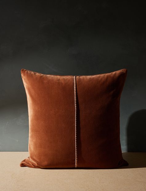 Caddie Velvet Pillow Couch Decor Ideas Throw Pillows, Rust Colored Throw Pillows, Rust Colored Pillows, Rustic Throw Pillows, Holiday Bedroom, Outdoor Dinnerware, Living Room Redo, Suede Pillows, Bright Living Room